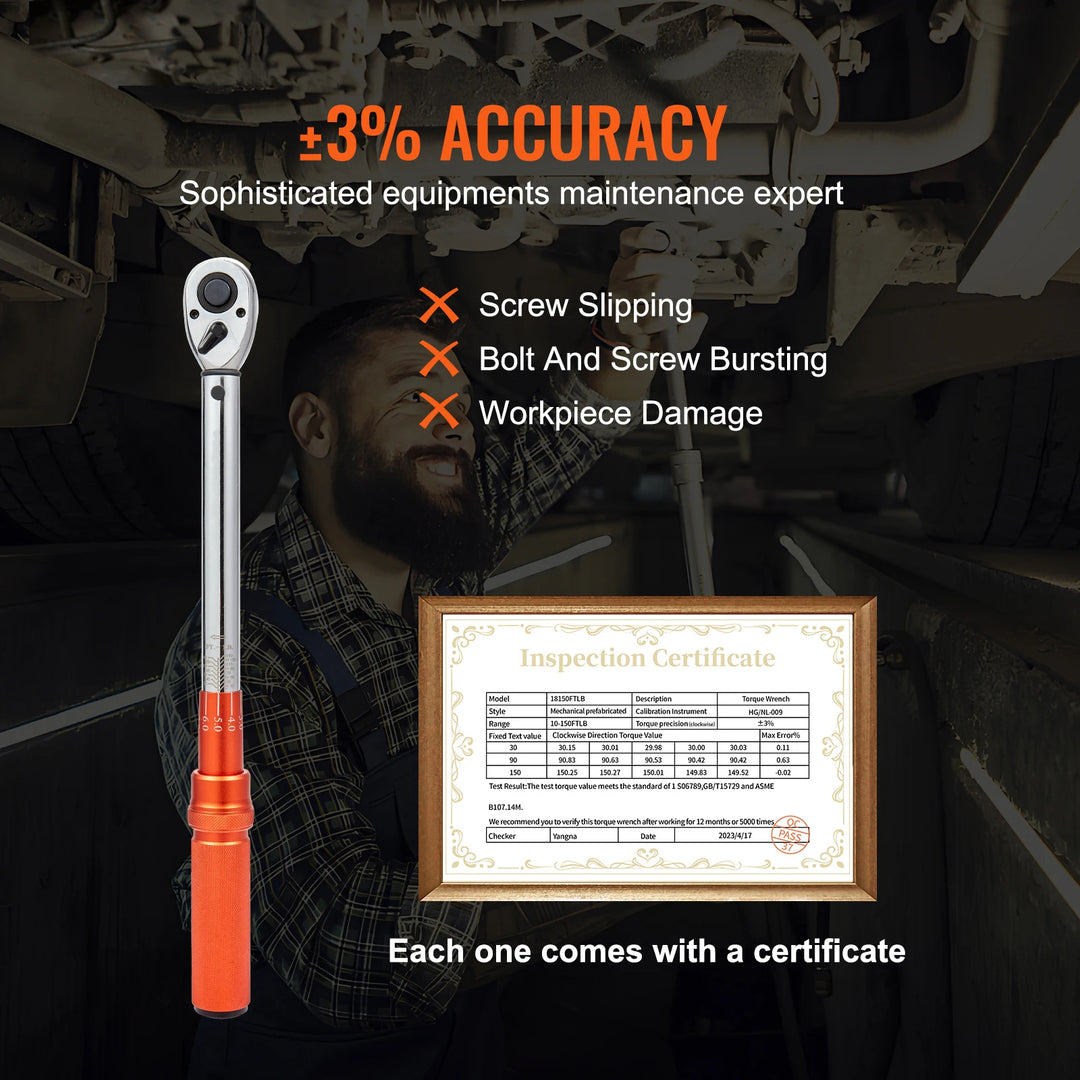 Torque Wrench Set – Dual-Direction Adjustable Mechanical Wrench Kit