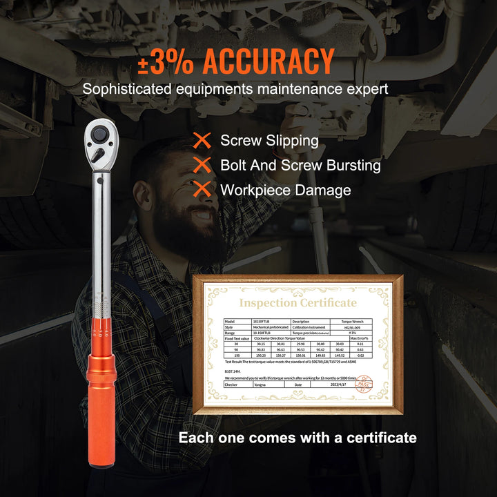 Torque Wrench Set – Dual-Direction Adjustable Mechanical Wrench Kit