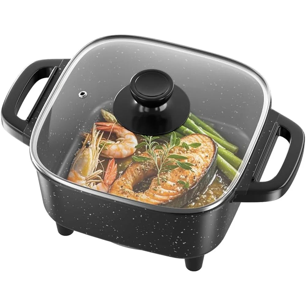 Stainless Steel Electric Frying Pan – Multifunctional Non-Stick Cooking Appliance
