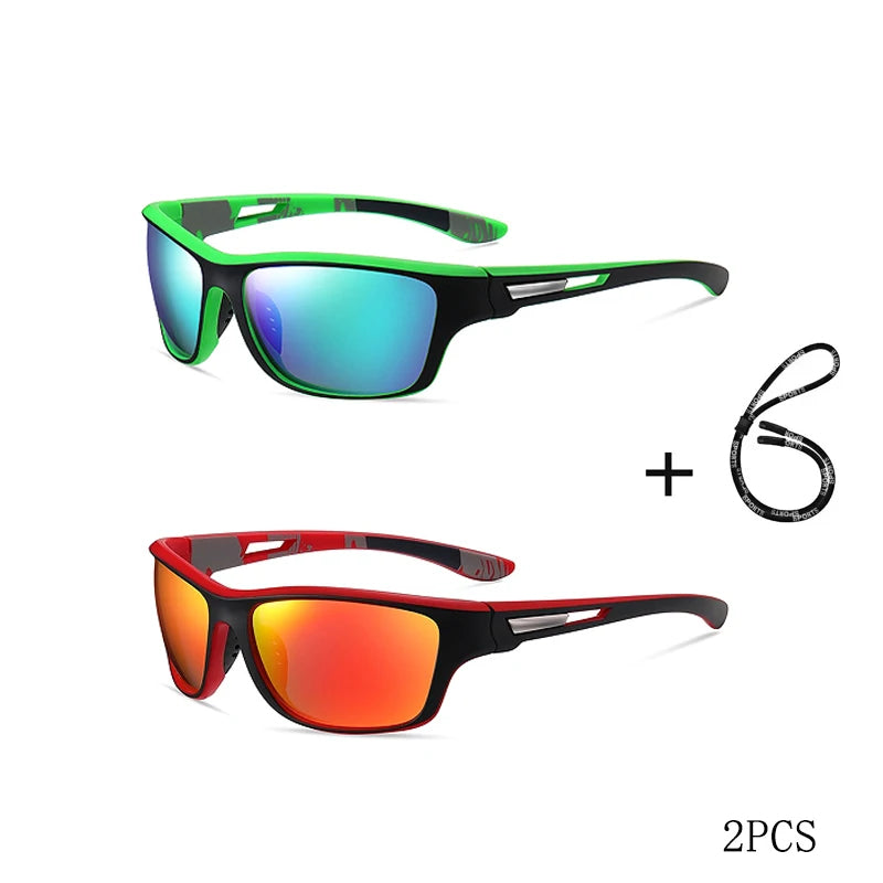Polarized Fishing Sunglasses with UV400 Protection and Anti-Slip Rope