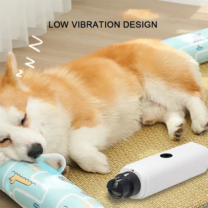 Electric Dog Nail Grinder with LED Light – Rechargeable USB Charging Pet Nail Clippers