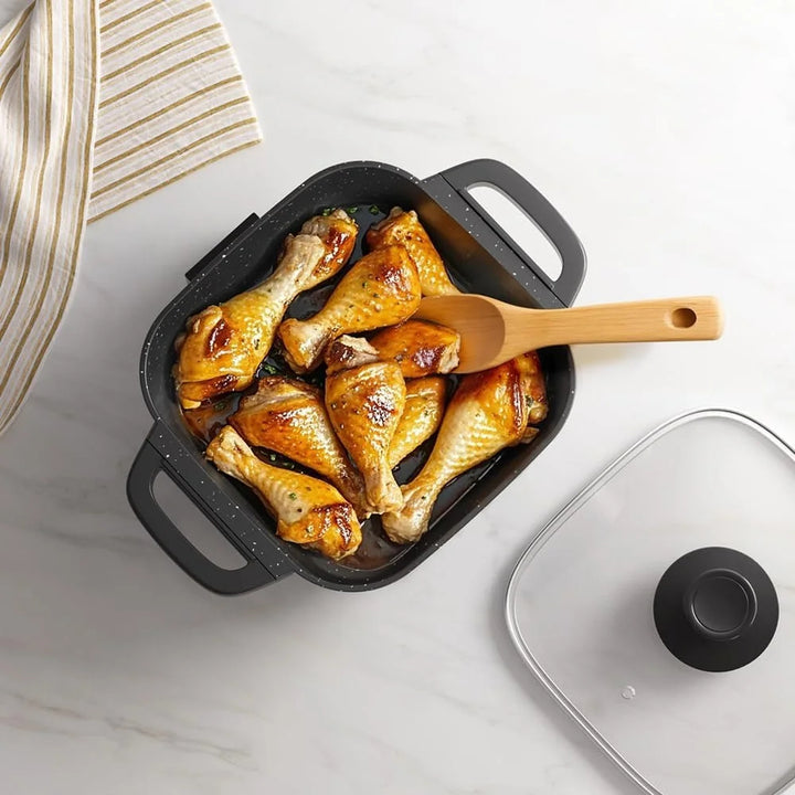 Stainless Steel Electric Frying Pan – Multifunctional Non-Stick Cooking Appliance
