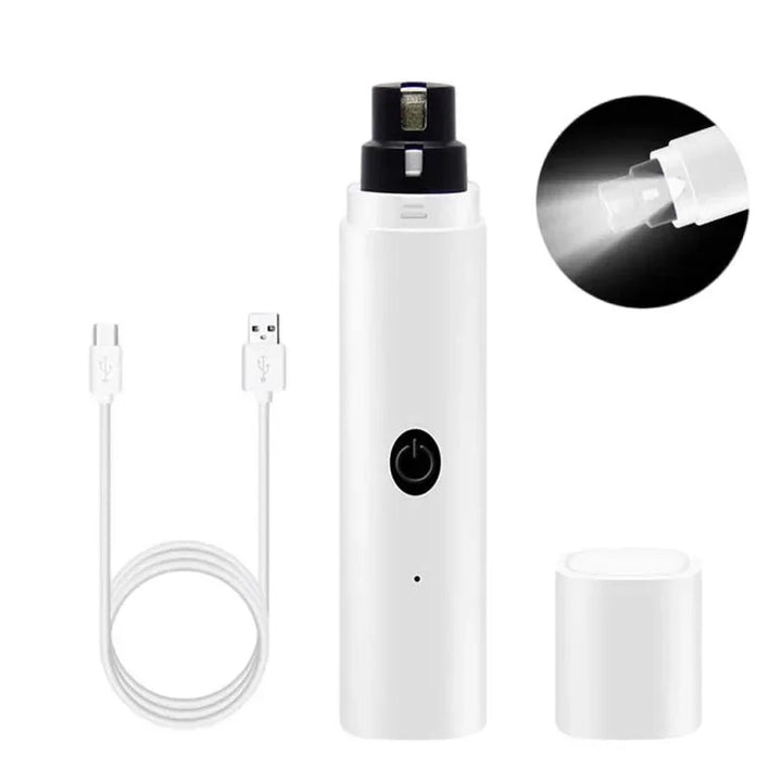 Electric Dog Nail Grinder with LED Light – Rechargeable USB Charging Pet Nail Clippers