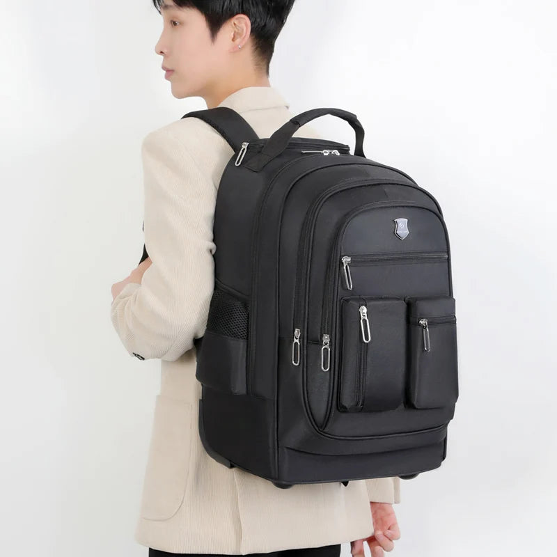Large Capacity Travel Rolling Backpack Luggage with Wheels