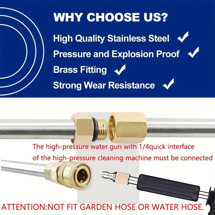 4000 PSI High Pressure Washer Extension Wand – 10pcs Set with Quick Connect Nozzles