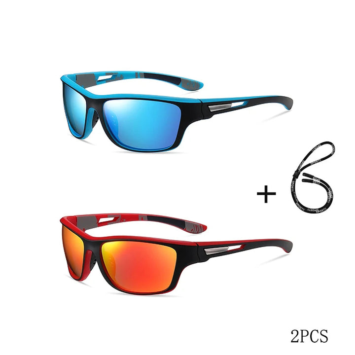 Polarized Fishing Sunglasses with UV400 Protection and Anti-Slip Rope