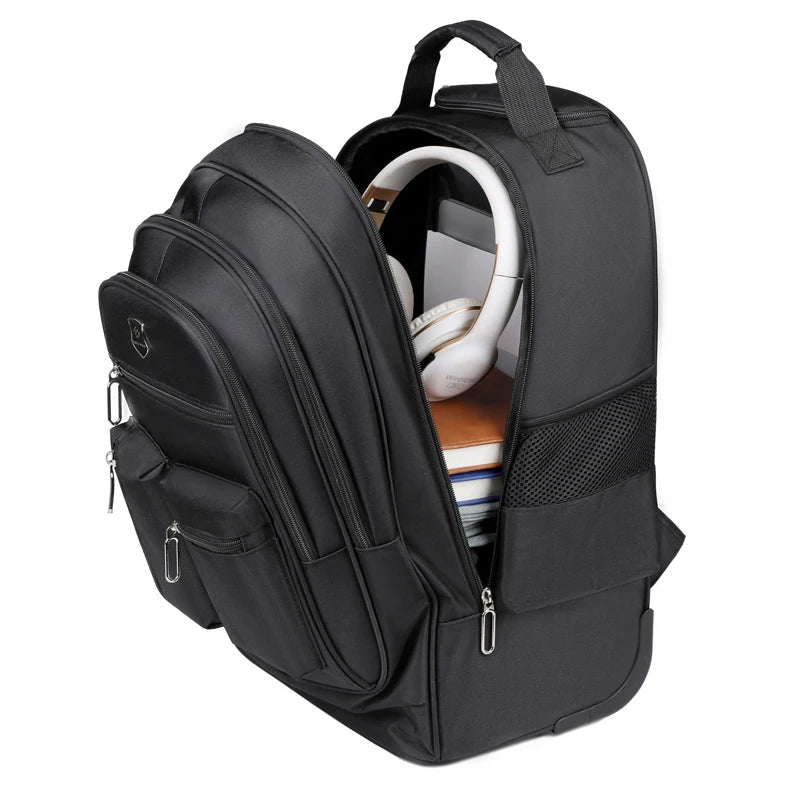 Large Capacity Travel Rolling Backpack Luggage with Wheels