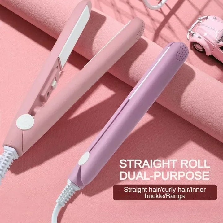 Compact Mini Hair Curler & Travel Flat Iron