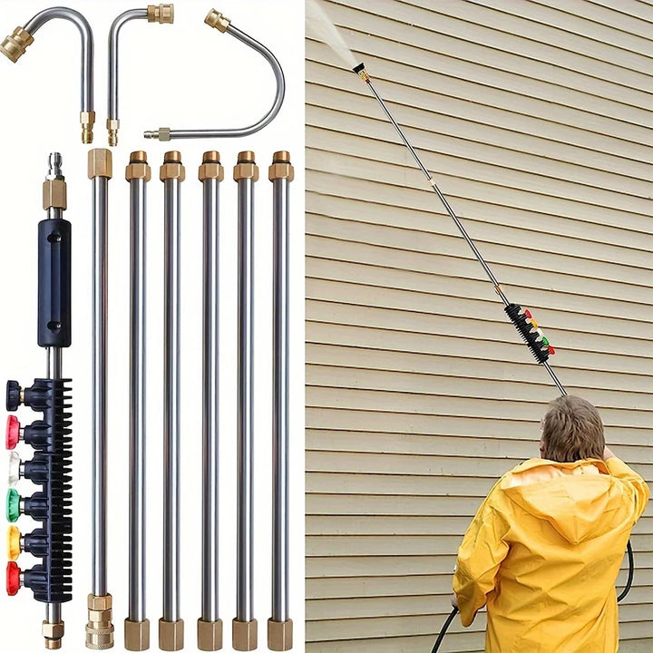 4000 PSI High Pressure Washer Extension Wand – 10pcs Set with Quick Connect Nozzles