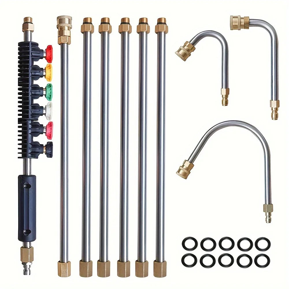 4000 PSI High Pressure Washer Extension Wand – 10pcs Set with Quick Connect Nozzles