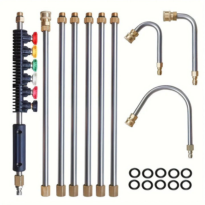 4000 PSI High Pressure Washer Extension Wand – 10pcs Set with Quick Connect Nozzles